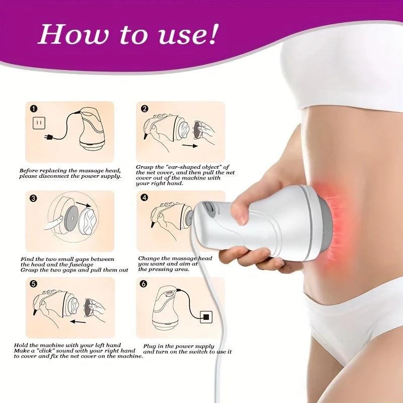 Handheld Electric Body Massager – 8 Massage Heads, Full Body