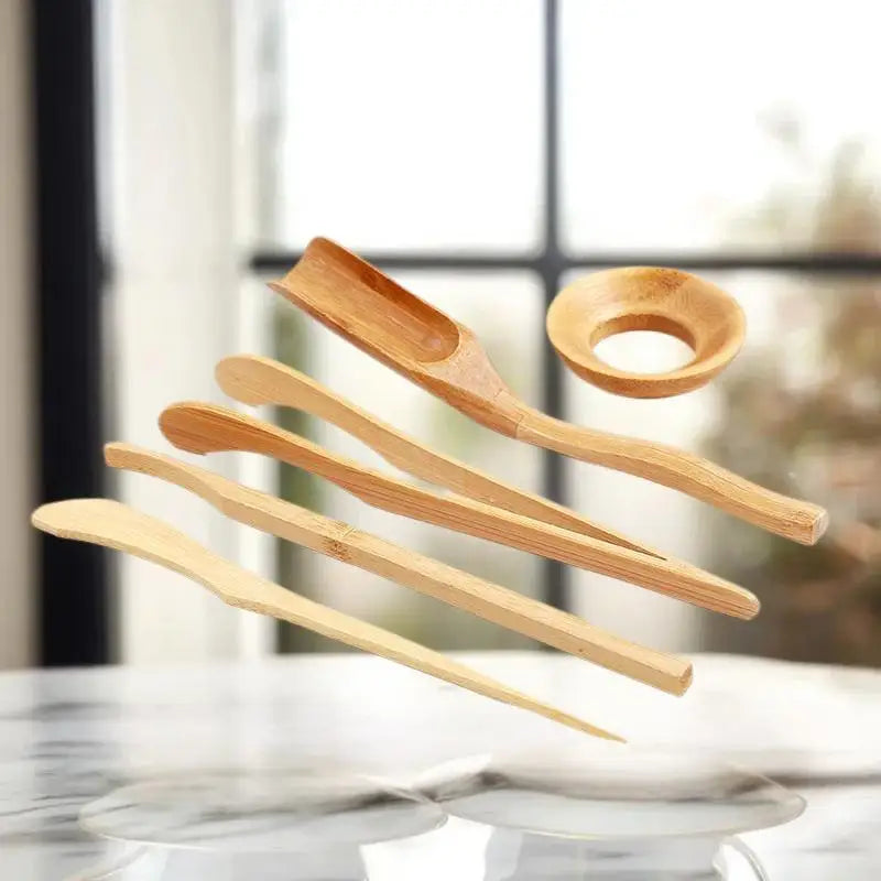 5-Piece Gongfu Tea Ceremony Bamboo Utensils Set | Teaware