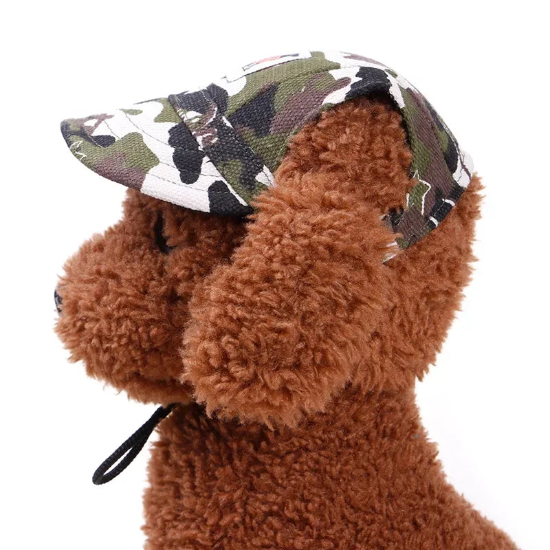Dog Baseball Cap Hat Neck Strap Adjustable Comfortable Ear Holes