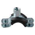 2-Pack M8 Adjustable Pipe Support Clamps – Galvanized & Rubber