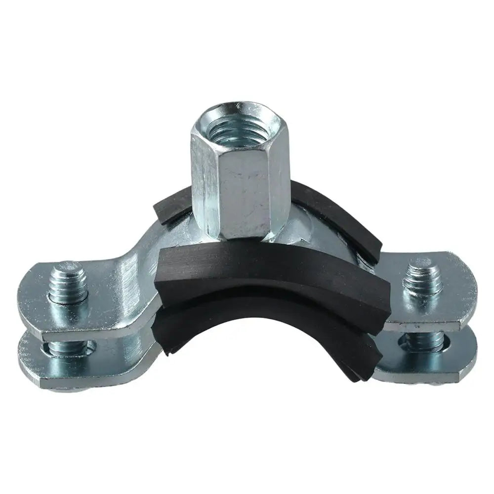 2-Pack M8 Adjustable Pipe Support Clamps – Galvanized & Rubber