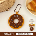 Cute Food Doll PU Leather Keychain Bag Charm Pendant