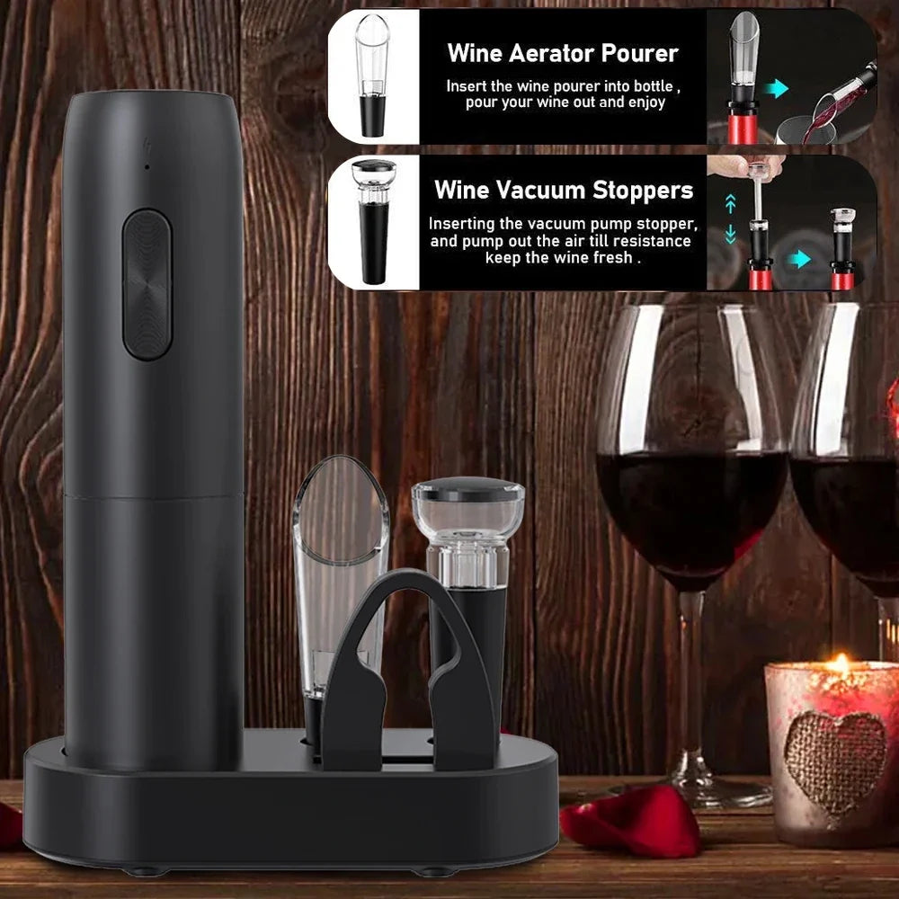 Electric Wine Opener – Rechargeable Automatic Corkscrew