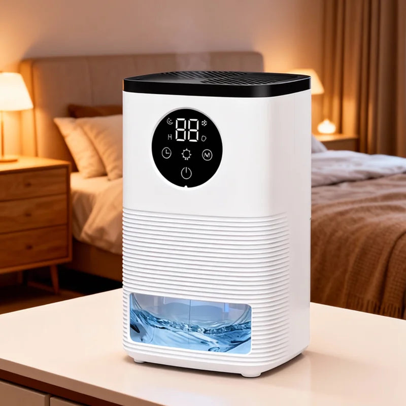 Portable Smart Dehumidifier 1.4L – Silent Timer & Auto Shut-Off