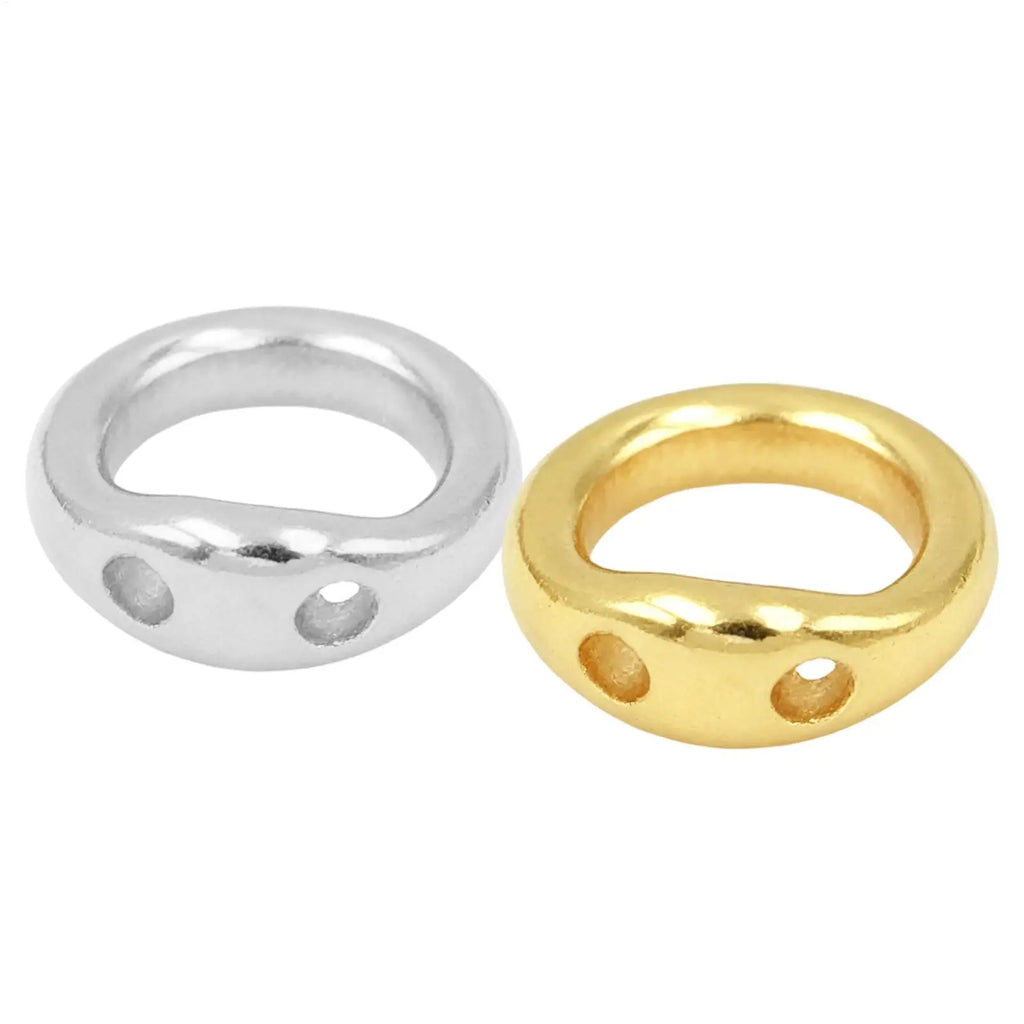 20pcs Copper Double Hole Jump Rings for Jewelry Making