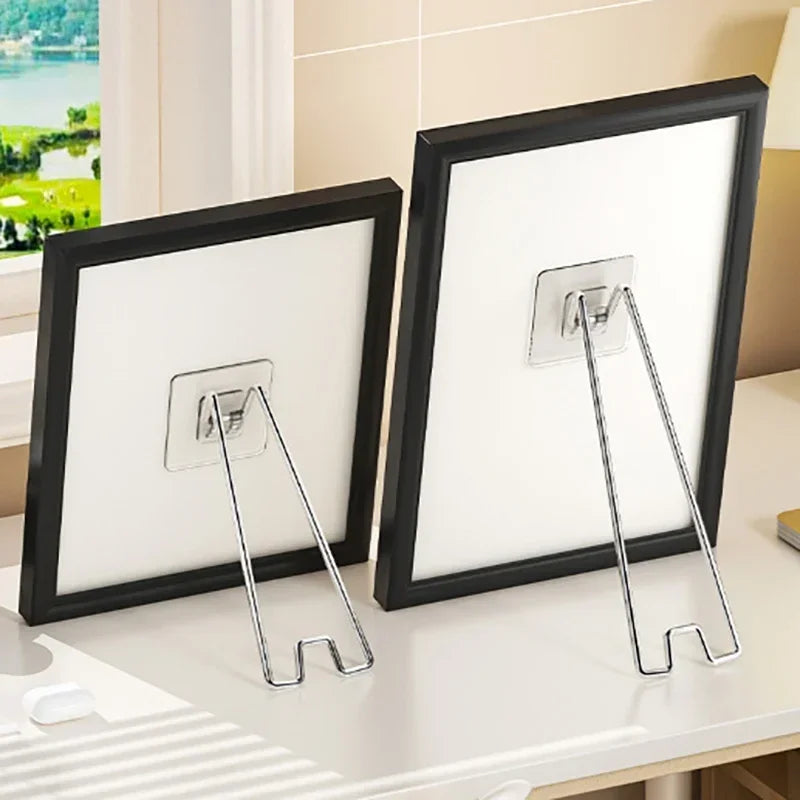 No-Drill Metal Photo Frame Stand – Desktop Display Holder