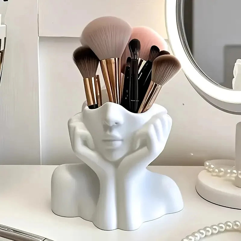 Face Shape Makeup Brush Holder & Beauty Storage Box