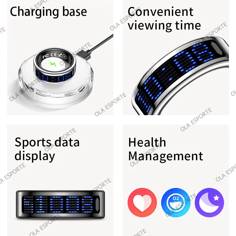 Smart Ring 2025 Display Screen Gestures Control Video 5ATM Waterproof