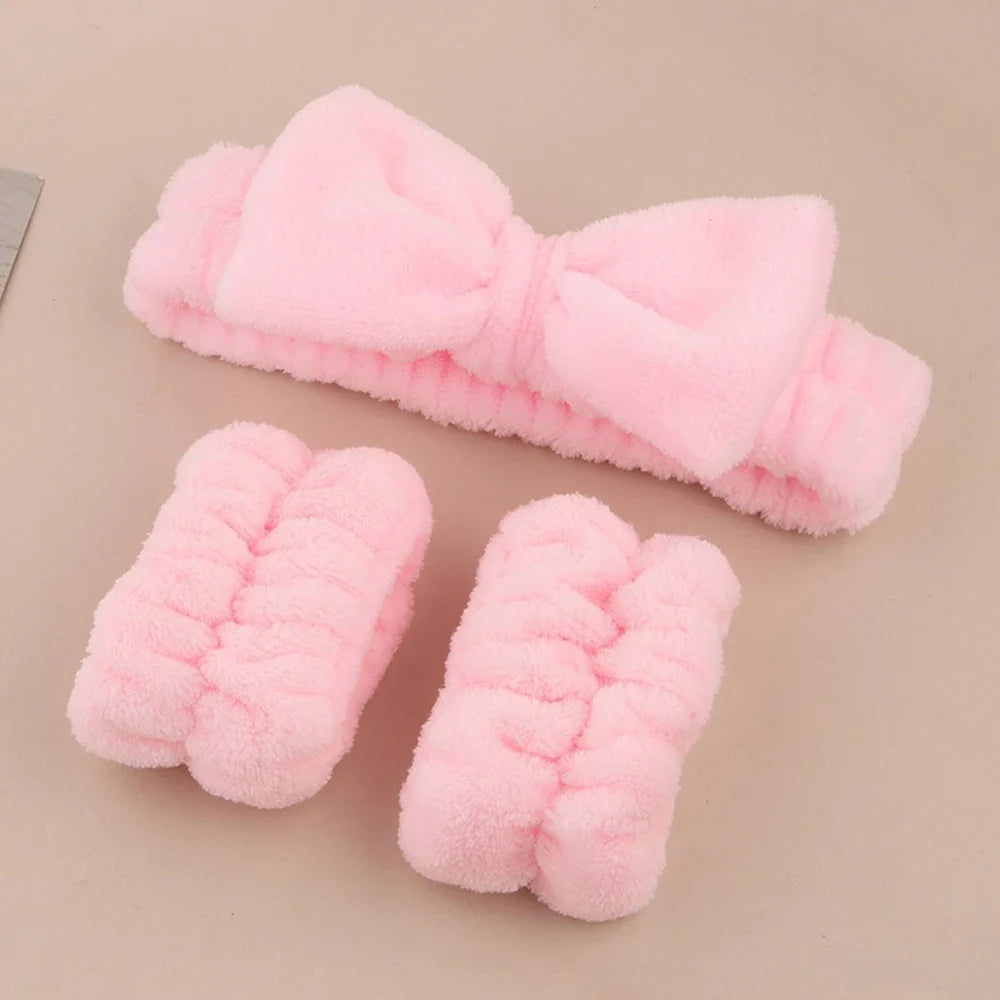 Spa Headband Wristbands Face Wash Wrist Bands Washing Makeup Skincare