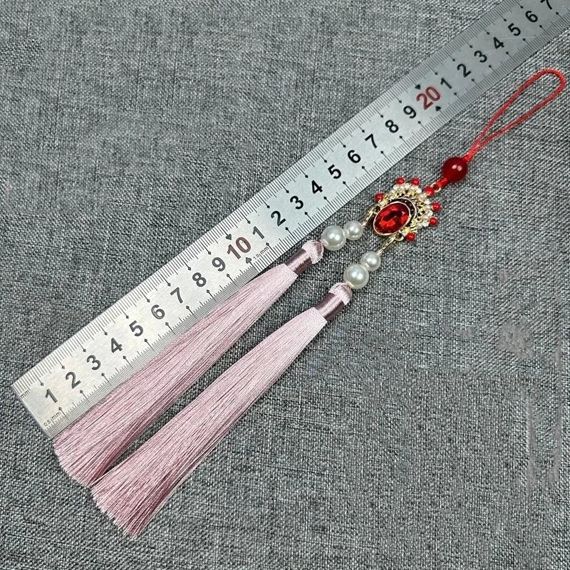Antique Hanfu Tassel Pendant | Ethnic Cheongsam Décor 25cm