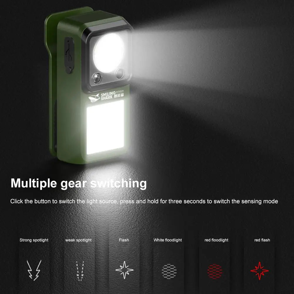 Magnetic Clip-On LED Flashlight | 6 Modes, Rechargeable