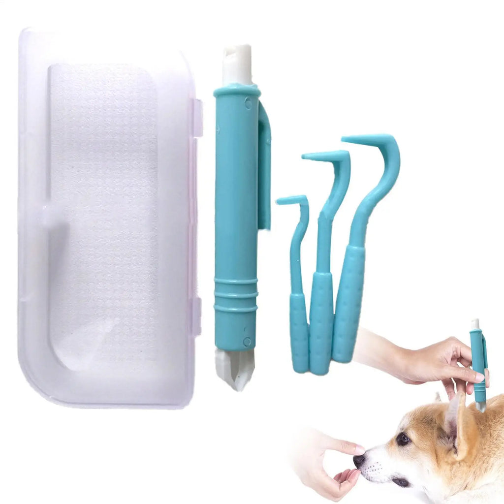 4-Piece Pet Tick Remover Kit – Hooks & Tweezers for Dogs & Cats