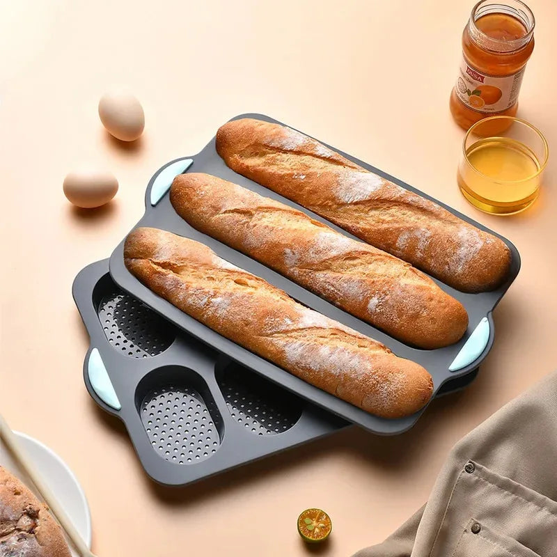 Silicone Baguette Baking Mold – Non-Stick French Bread Tray