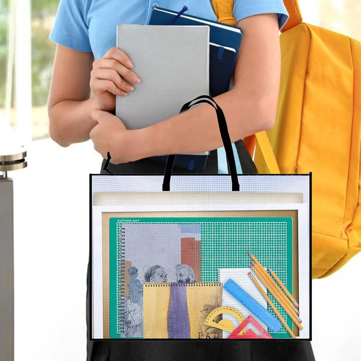 19x25" Clear Art Portfolio Bag – Zippered Waterproof Carry Case