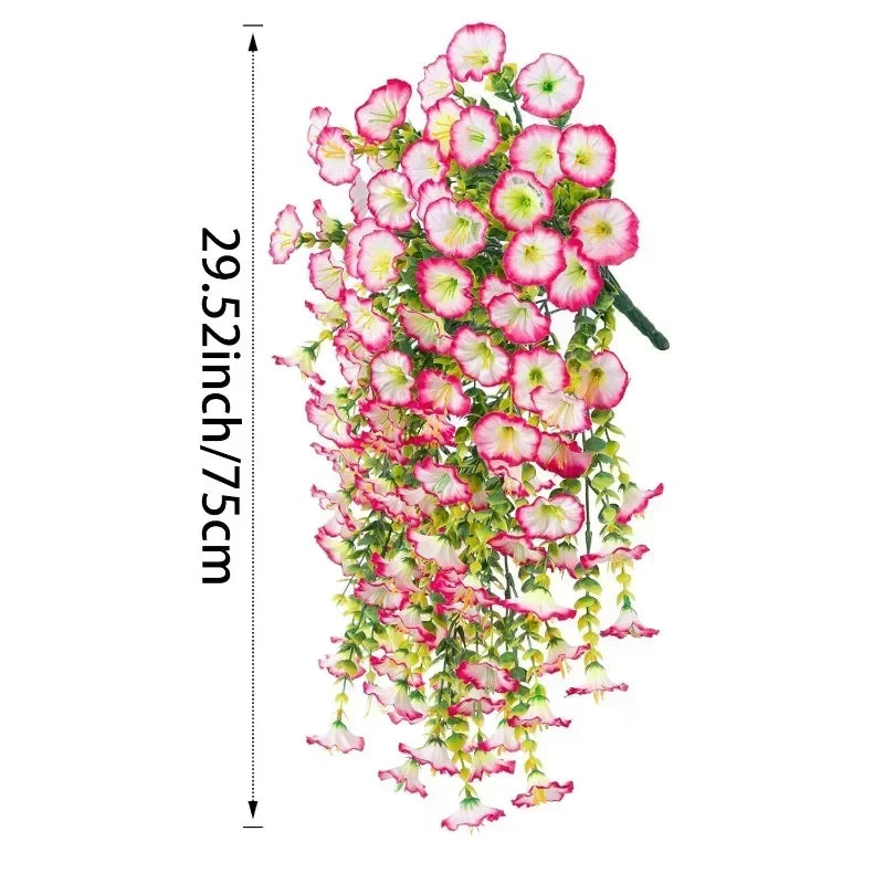 Artificial Morning Glory Hanging Vine | UV Resistant Fake Flowers