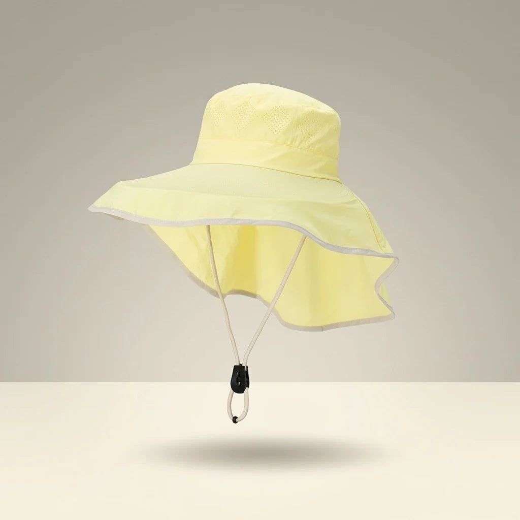 UPF50+ Wide Brim Sun Hat with Detachable Cape | Women's