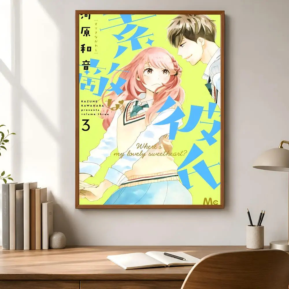 Suteki na Kareshi Anime Poster – HD Self-Adhesive Wall Art