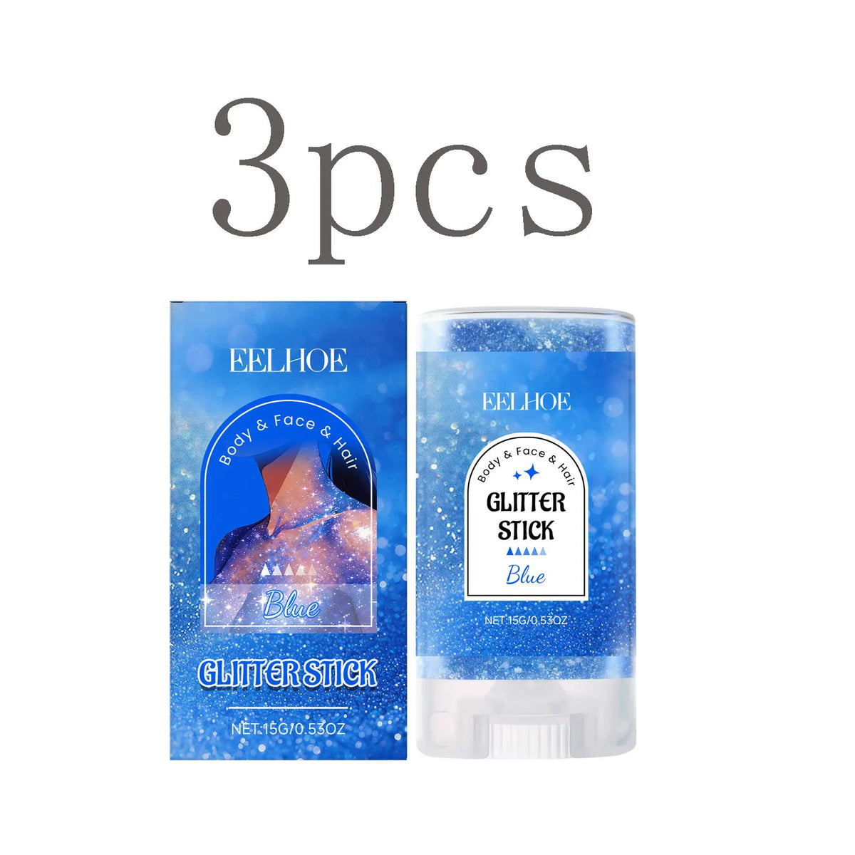 Blue Mermaid Body Glitter Stick – Face, Hair & Body Shimmer