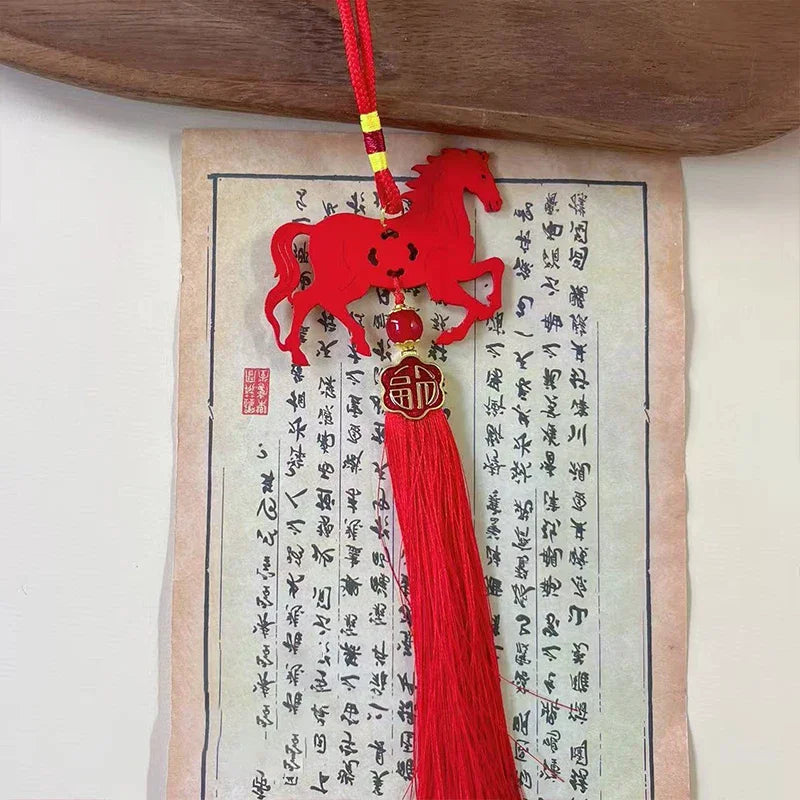 2026 Year of the Horse Wood Wall Hanging Ornament | Zodiac Pendant