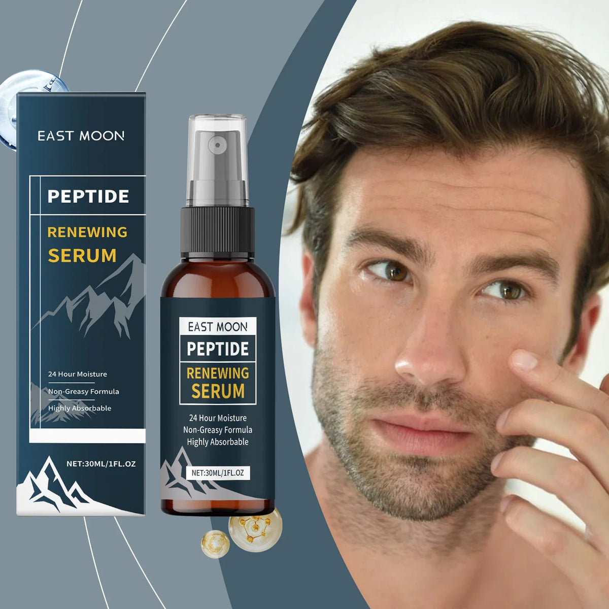 East Moon Men's Face Serum Spray – Hydrating & Firming 30ml