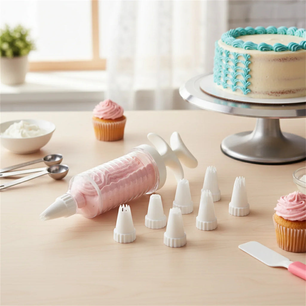 8-Piece Cake Piping Tips Set | Food Grade Plastic Nozzles