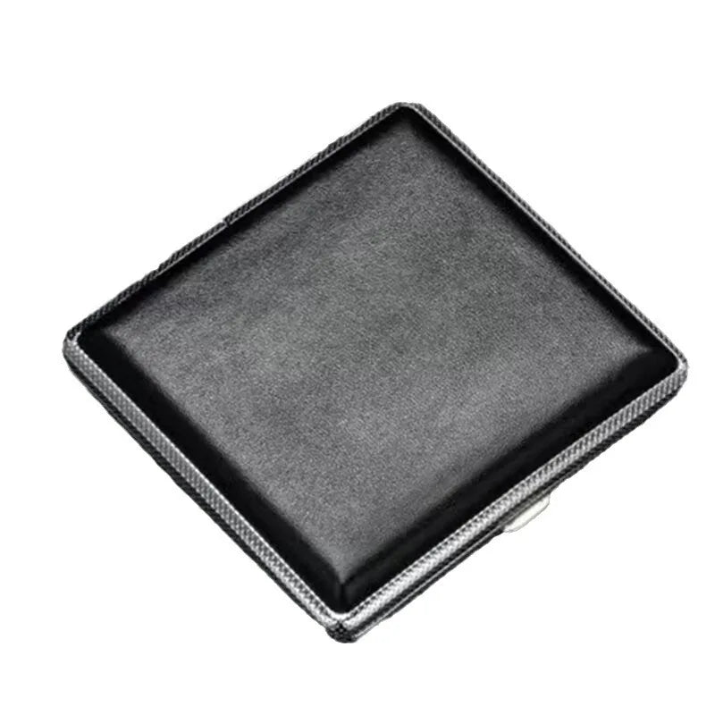 20-Stick Double Layer Metal Cigarette Case – Black