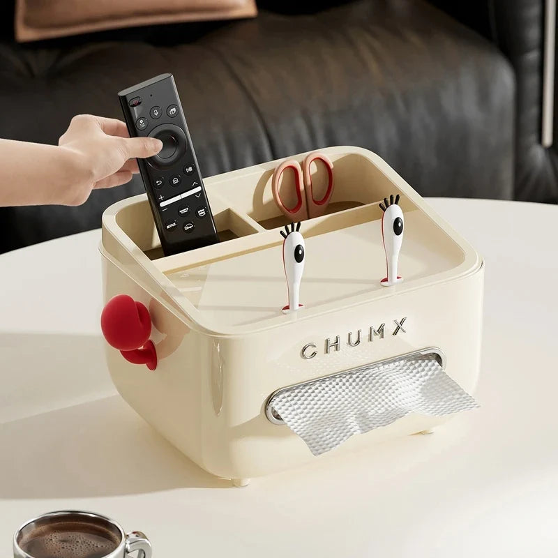 Tissue Box Cartoon Design Crab Boss Cute Storage Multi-functional