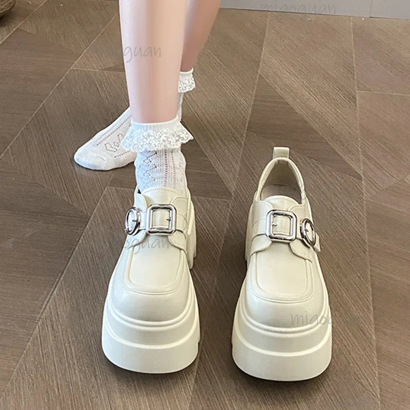 Women's Chunky Platform Mary Jane Pumps – College Style