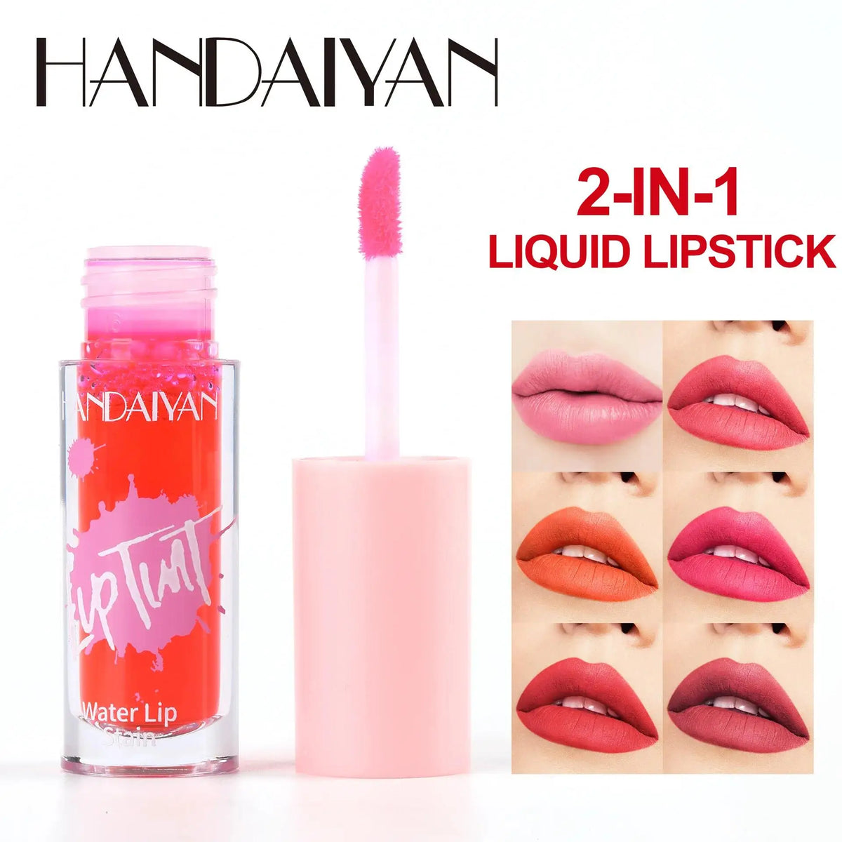 Handaiyan 6-Color Glossy Lip Stain & Cheek Tint | Long-Lasting