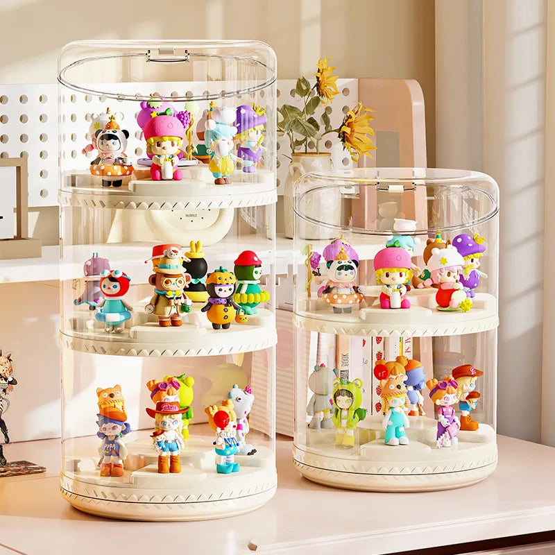 Rotating Multi-Tier Acrylic Display Stand for Collectibles
