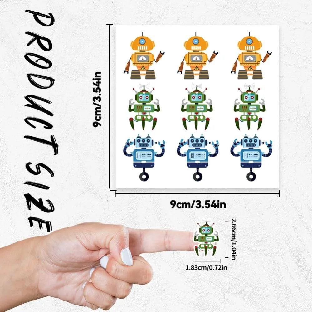 Robot Self-Adhesive Stickers 180pcs – Craft & Party Seals