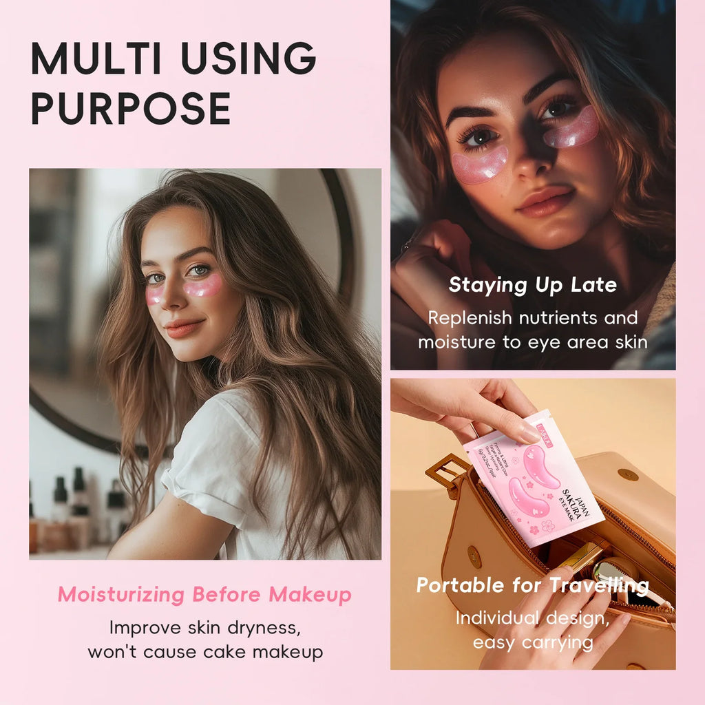 LAIKOU Sakura Eye Mask – Firming Hydrating Under Eye Patches