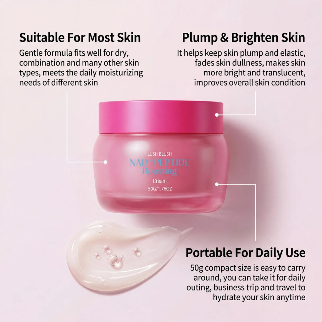NAD+ Peptide Face Cream 50g – Firming, Hydrating & Brightening