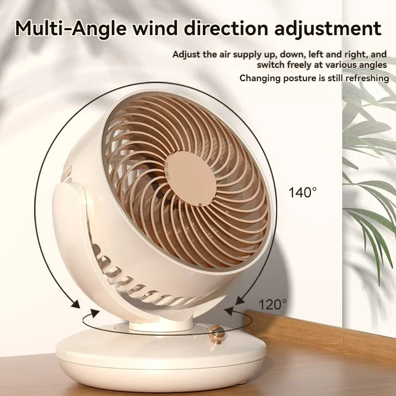 URGGU USB Rechargeable Mini Desk Fan – 3-Speed Air Circulator