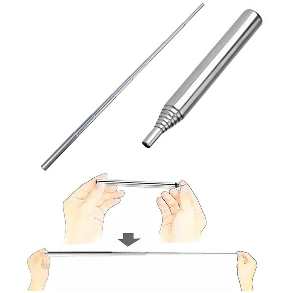 Retractable Stainless Steel Blow Fire Tube | Camping Fire Starter