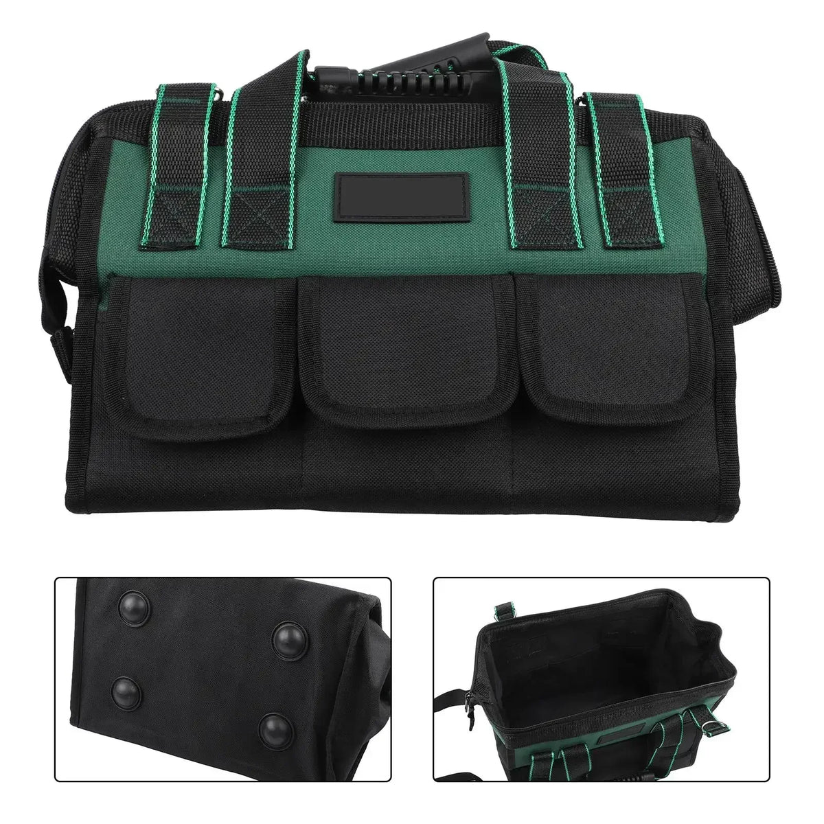 16" Heavy Duty Electrician Tool Bag – Wide Mouth Canvas Tote