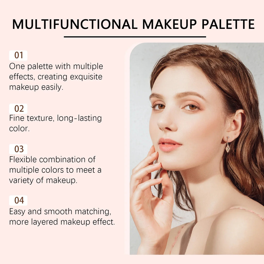 7-Color Glitter Eyeshadow Highlighter Palette – Travel Beauty Kit