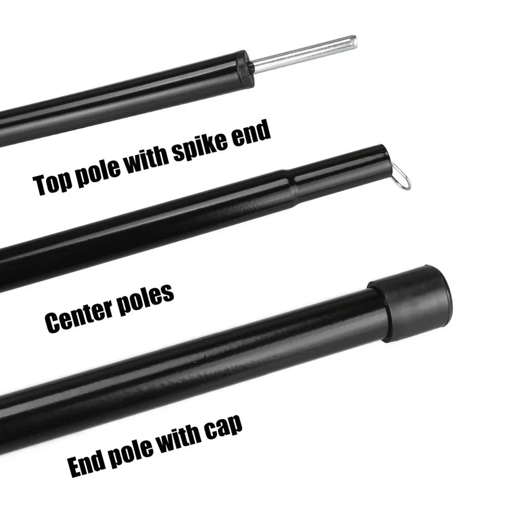 Adjustable Telescopic Tent Poles Set of 2 | Camping Tarp Awning