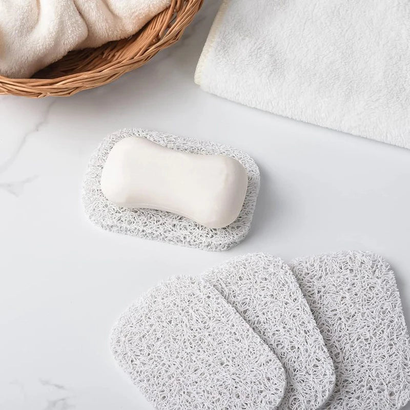 Self Draining Soap Bar Holder Lift Pad Nonslip Dish Tray Shower Bath