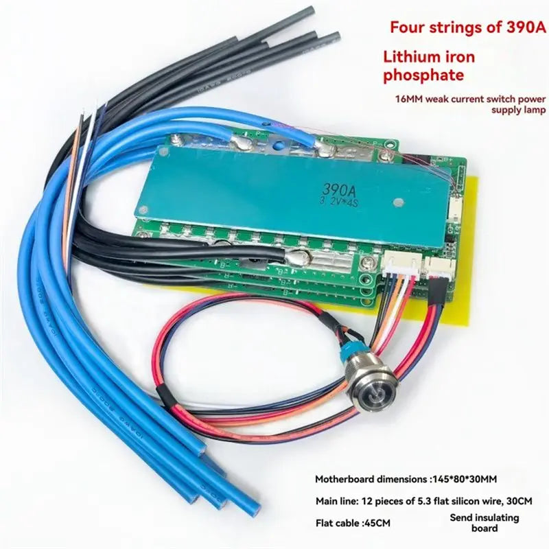 4S 12.8V LiFePO4 BMS 130A Battery Protection Board + Switch