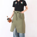Half Body Kitchen Apron Waterproof Aprons Split Leg Design Coffee