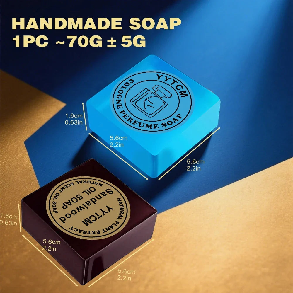 Men's Cologne Soap Perfume Sandalwood Bath Face Wash Body Essential