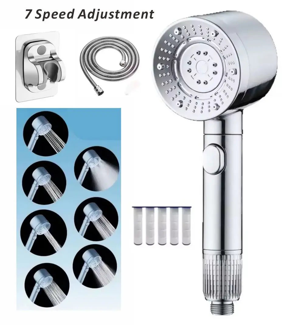 7-Spray High-Pressure Filtered Handheld Shower Head | Water Saving
