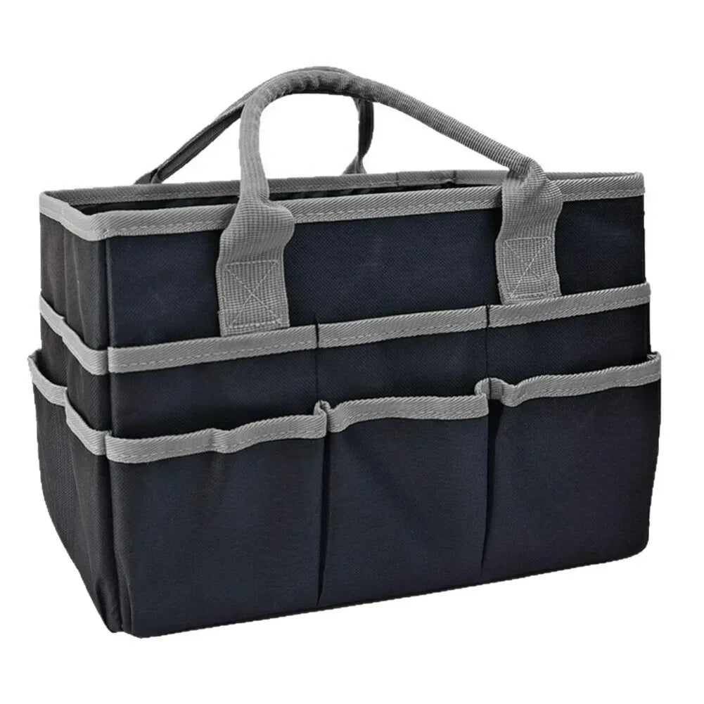 Heavy Duty Wide Mouth Tool Bag – Multi-Pocket Oxford Tote