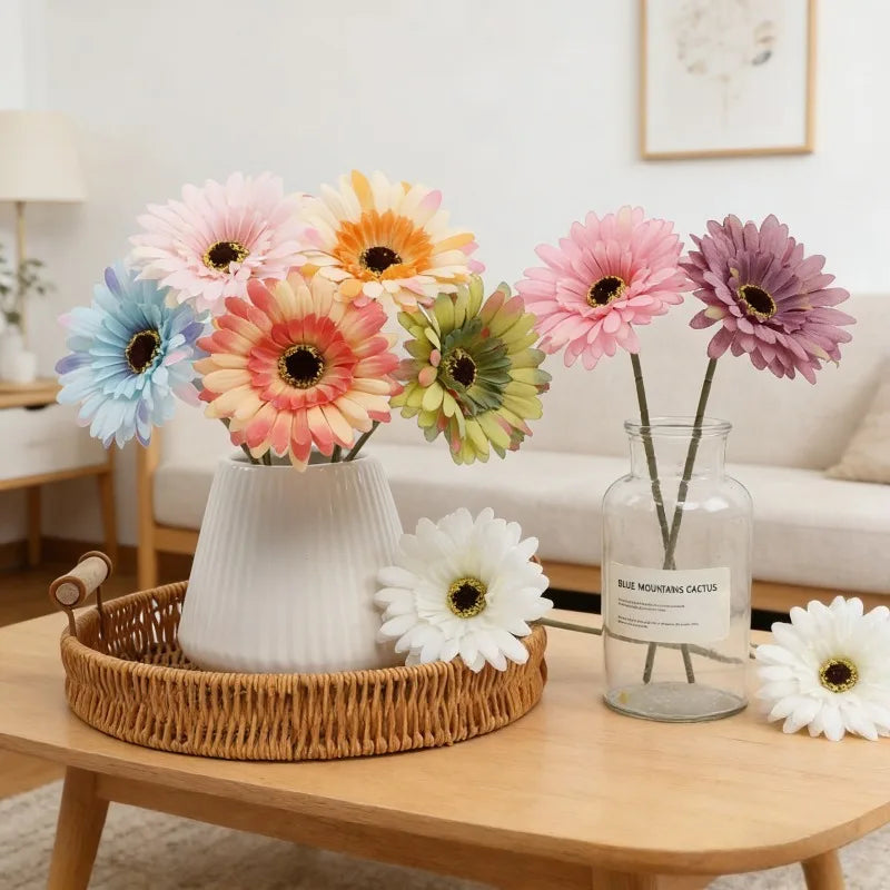 Artificial Silk Gerbera Flowers Wedding Bouquet Home Table Hotel