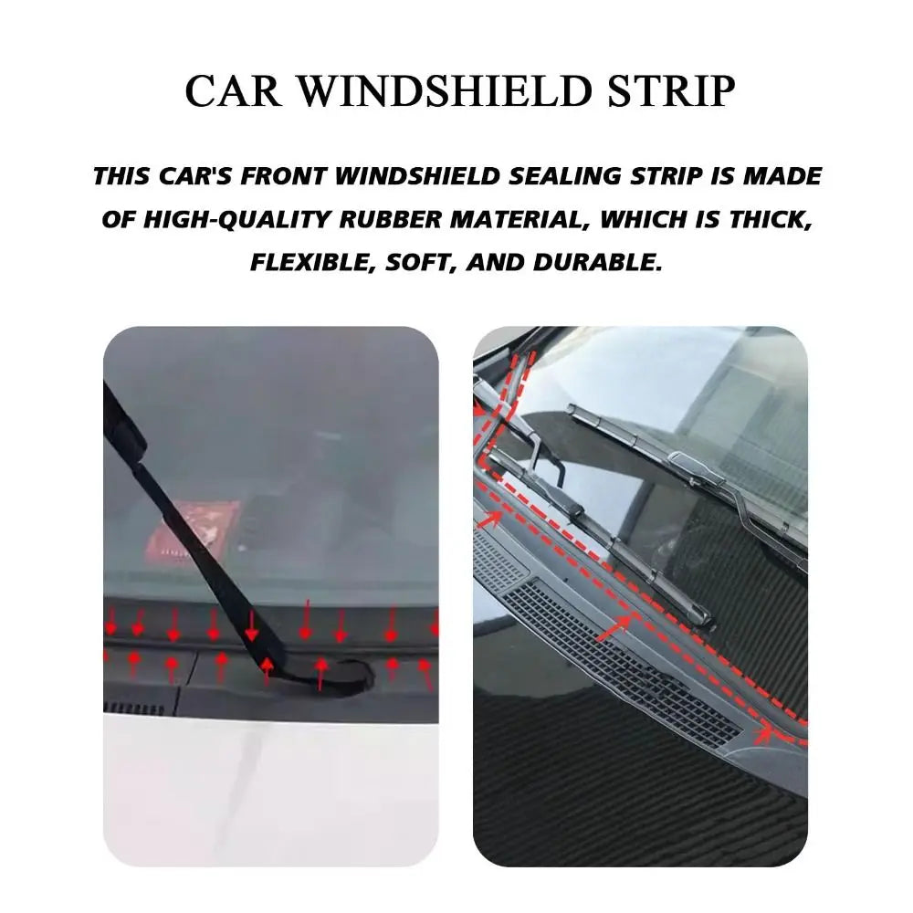 1 7M 5 6Ft Length Car Windshield Cowl Rubber Seal Strip H-shape