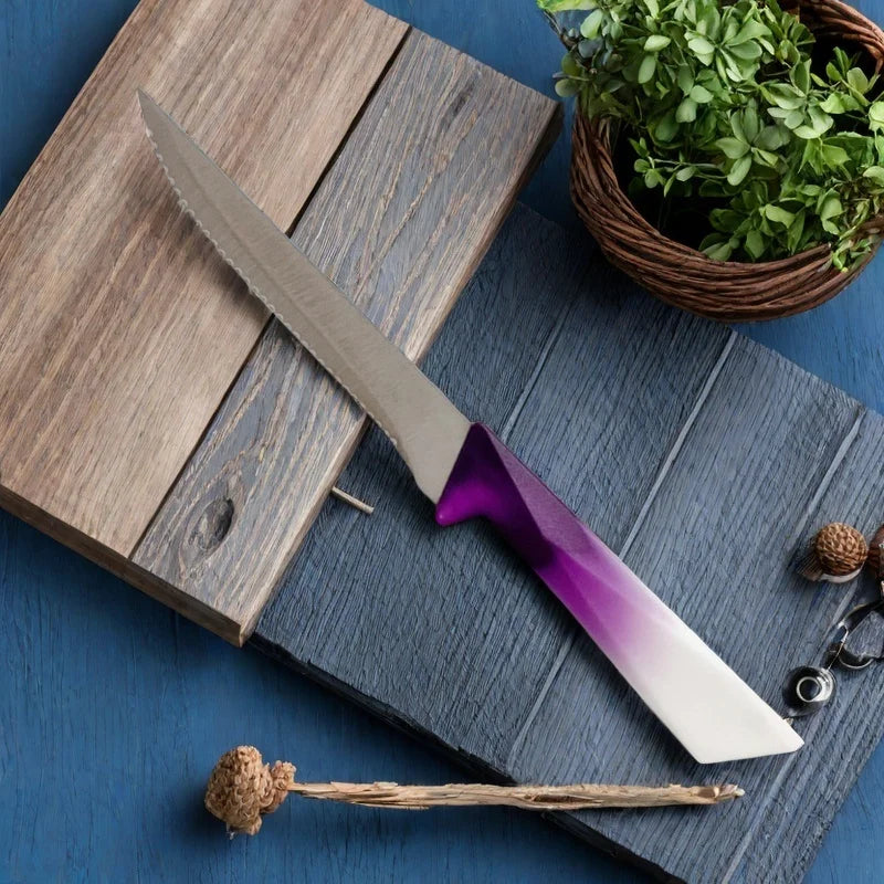Steak Knife Set 4/6/8 Pcs – Gradient Handle Serrated Steel