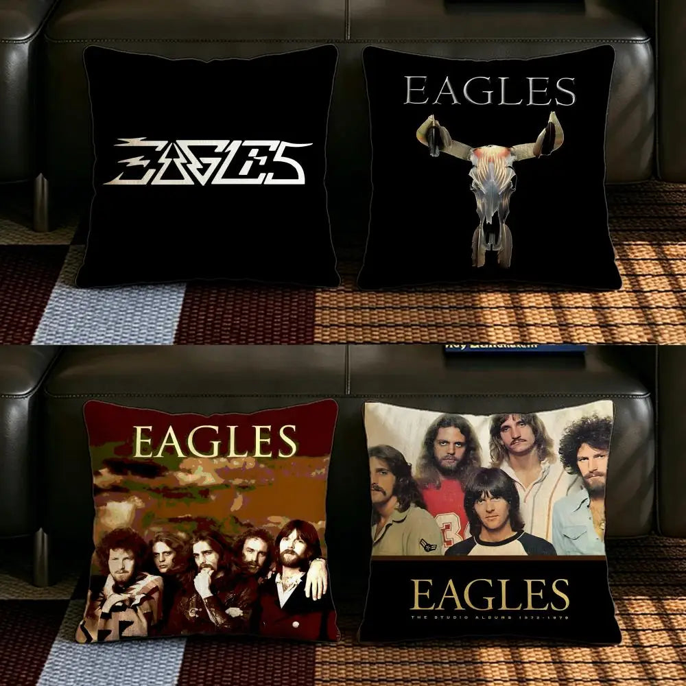 Eagles Band Linen Cushion Cover | Sofa, Bed & Chair Pillow Case
