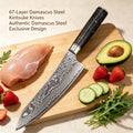 67-Layer Damascus Steel Kiritsuke Chef Knife – Sharp Kitchen Blade