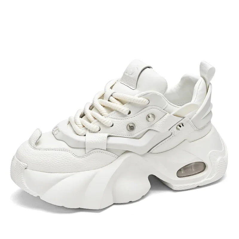 Men's Chunky Sneakers – Lace-Up Height Boost Casual Shoes